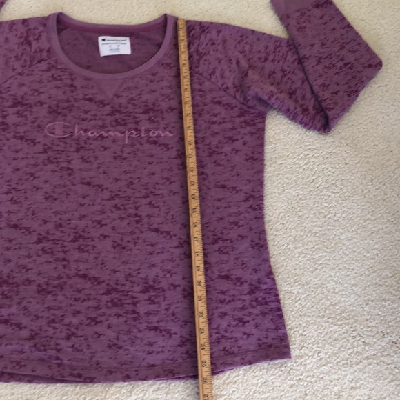 Purple merle Champion logo long sleeve tee shirt - Picture 6 of 7